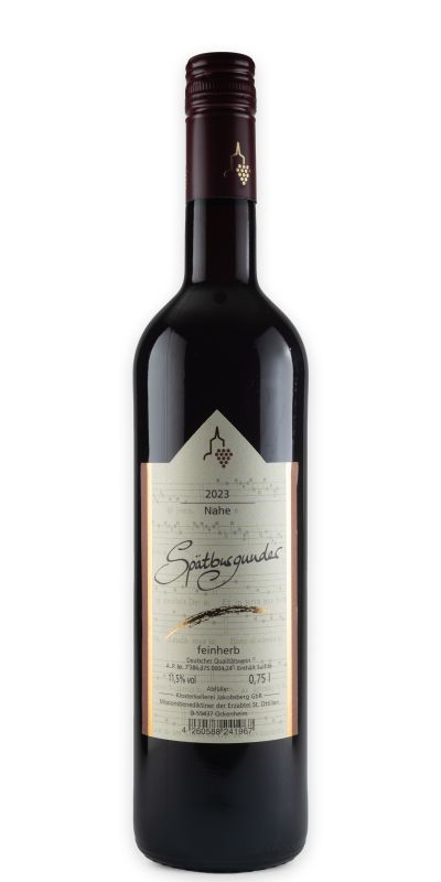 <br>36 -- 2024er Nahe Spätburgunder Qualitätswein  feinherb 0,75l - Silberne Kammerpreismünze<br>