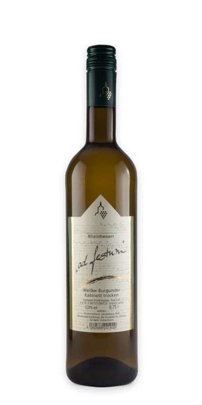 <br>3 -- 2024er Rheinhessen "ad festum" Weissburgunder Qualitätswein  trocken 0,75l - Silber DLG<br>
